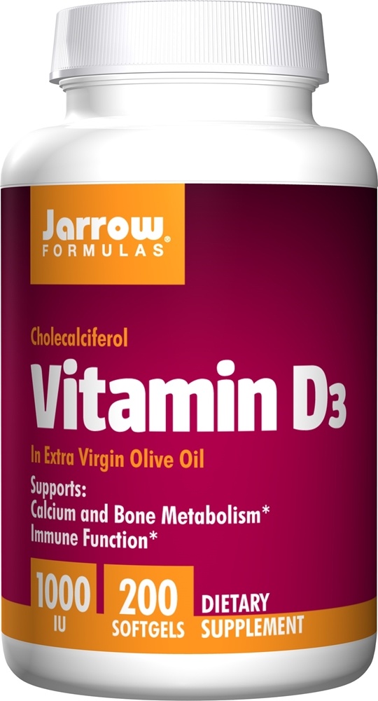Jarrow Formulas - Cholecalciferol Vitamin D3 1000 IU - 200 Softgels