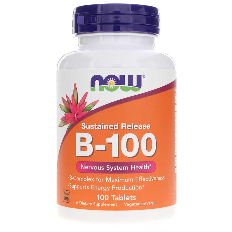 NOW Foods B-100 Sustained Release 100 Tablets