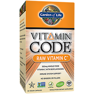 Vitamin Code Raw Vitamin C - 500 MG Whole Food Vitamin C with Bioflavonoids (60 Vegan Capsules)