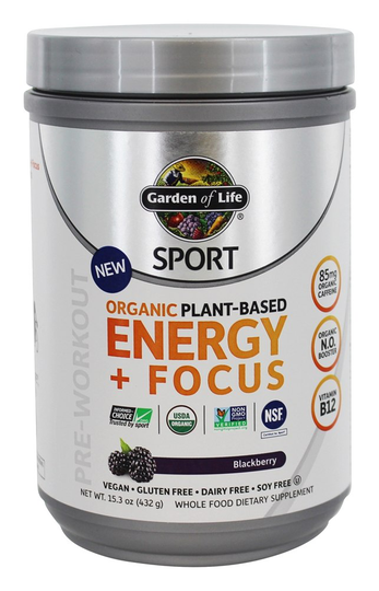 Garden of Life - Sport Organic Plant-Based Energy Focus Blackberry - 15.3 oz.
