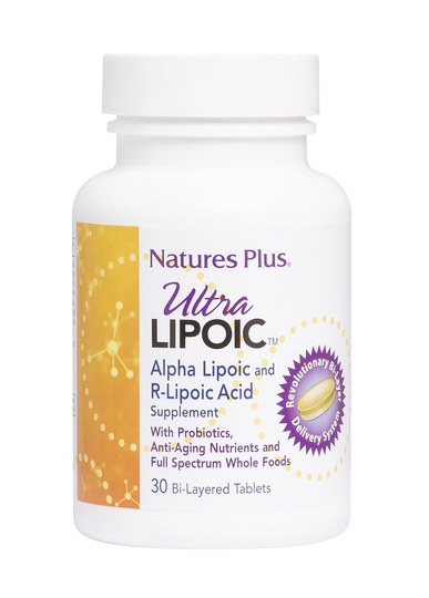 Natures Plus - Ultra Lipoic Alpha Lipoic & R-Lipoic Acid Supplement - 30 Bi-Layered Tablet(s)