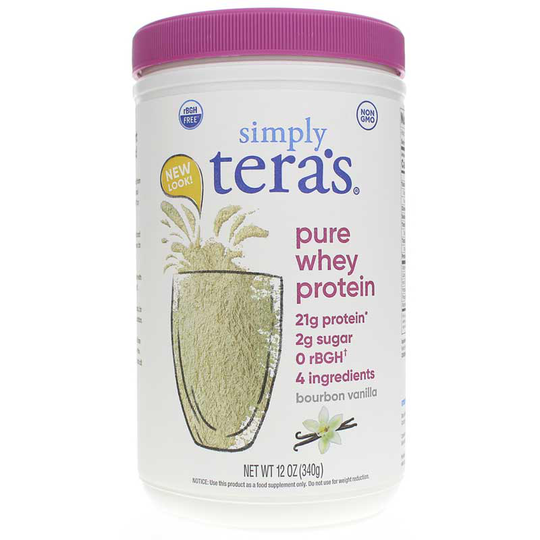 Teras Whey Simply Pure Whey Protein rBGH Free Bourbon Vanilla 12 Oz