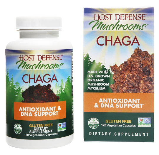 Host Defense - Chaga Organic Mushroom Mycellium - 120 Vegetarian Capsules
