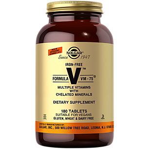 Formula VM-75 Multivitamin with Chelated Minerals - Iron Free (180 Tablets)