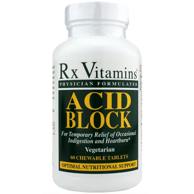 Rx Vitamins Acid Block 60 Veg Tablets