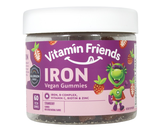 Vitamin Friends - Kids Iron Vegan Gummies Strawberry Flavor - 60 Gummies