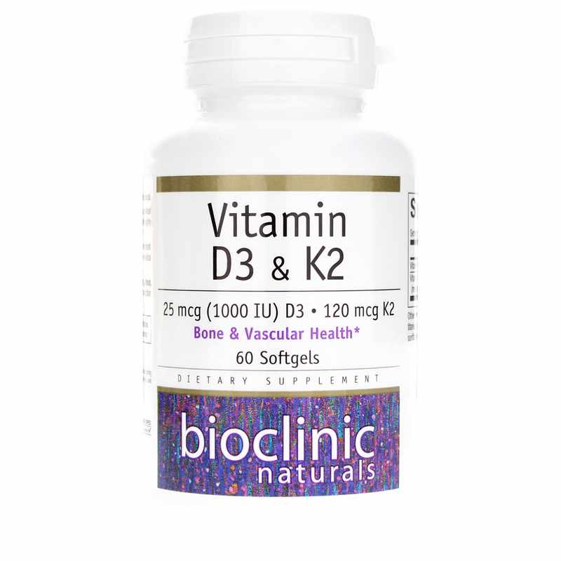 Bioclinic Naturals Vitamin D3 & K2 60 Softgels