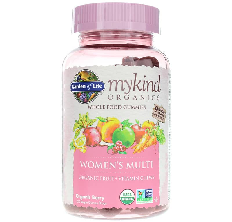 Garden of Life mykind Organics Women's Multi Whole Food Multivitamin Gummies 120 Gummies