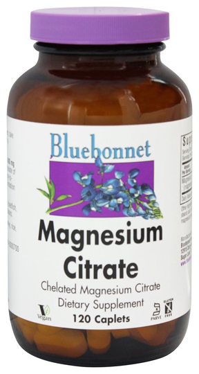 Bluebonnet Nutrition - Magnesium Citrate Chelated 400 mg. - 120 Caplets