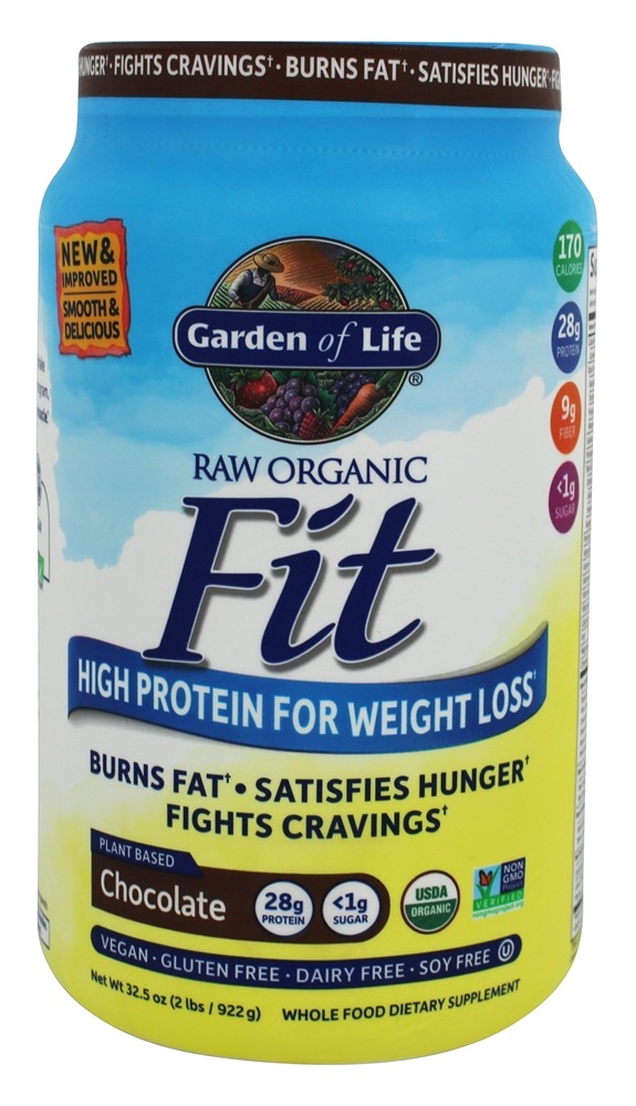 Garden of Life - Raw Organic Fit High Protein For Weight Loss Chocolate - 32.5 oz.