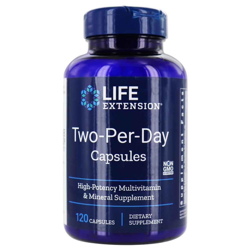 Life Extension - Two-Per-Day Capsules High Potency Multivitamin & Mineral Supplement - 120 Capsules