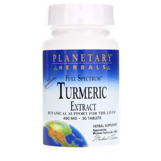 Planetary Herbals Turmeric Extract 450 Mg Full Spectrum 30 Tablets