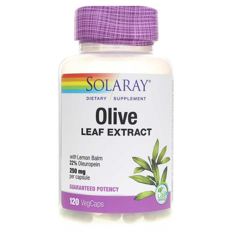 Solaray Olive Leaf Extract 250 Mg 120 Veg Capsules