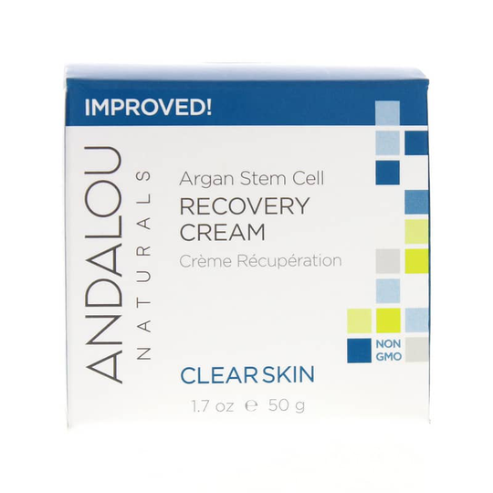Andalou Naturals Argan Stem Cell Recovery Cream, Clear Skin Formula 1.7 Oz