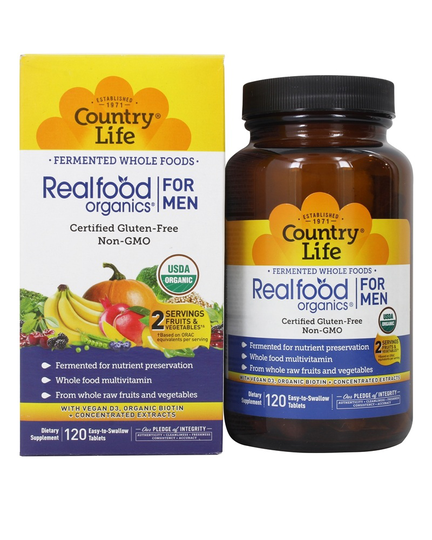 Country Life - Real Food Organics Men's Daily Nutrition - 120 Tablets