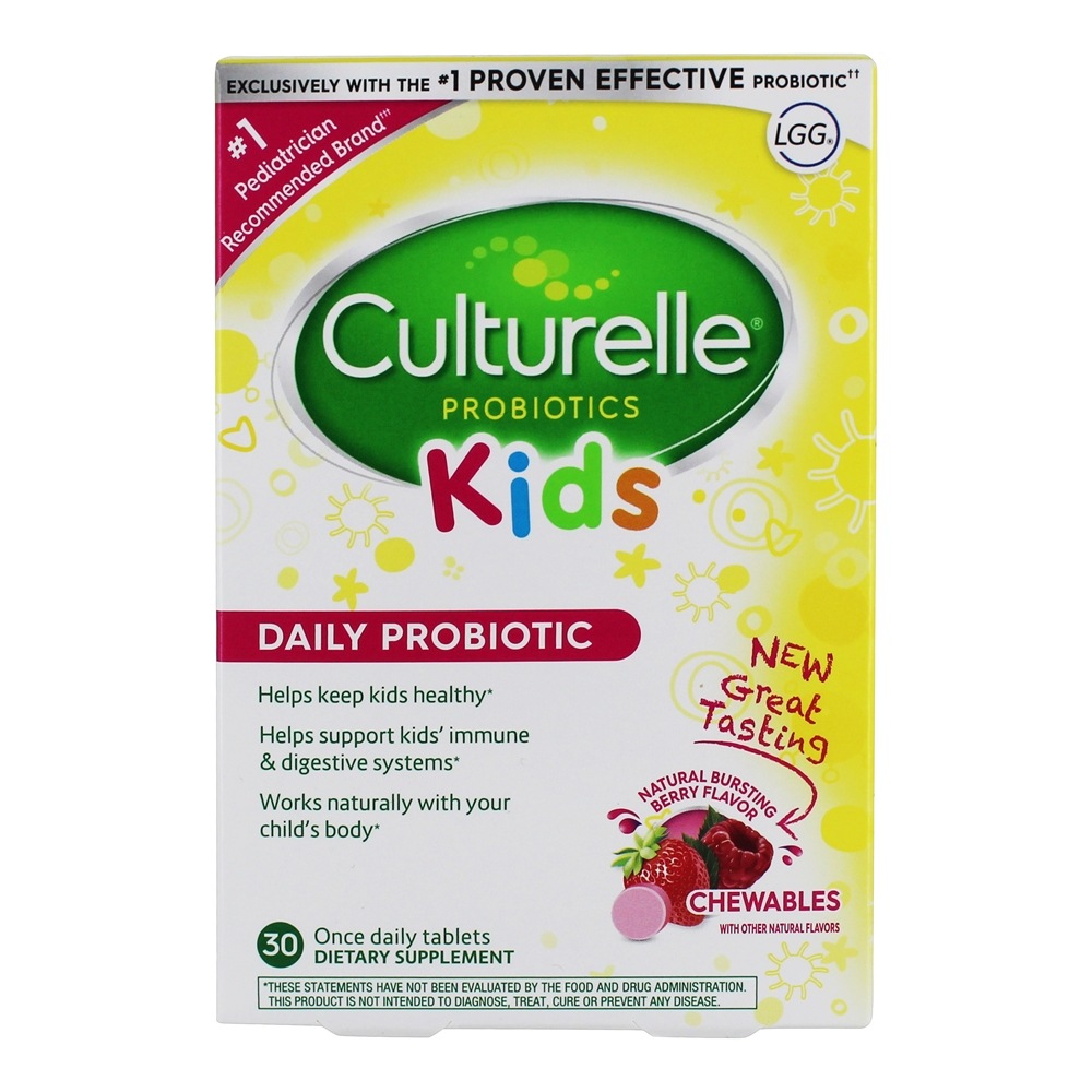 Culturelle - Kids Daily Probiotic Berry 5 Billion CFU - 30 Chewable Tablets