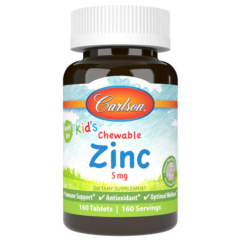 Carlson Labs Kid's Chewable Zinc 5 Mg 160 Tablets