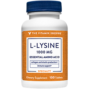 L-Lysine - Essential Amino Acid - Collagen & Elastin Production - 1,000 MG (100 Tablets)