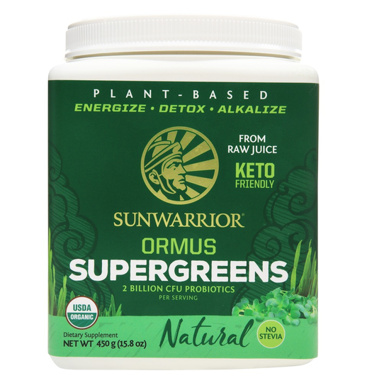 Sunwarrior - Ormus Organic Supergreens Probiotic Powder Natural 2 Billion CFU - 15.8 oz.