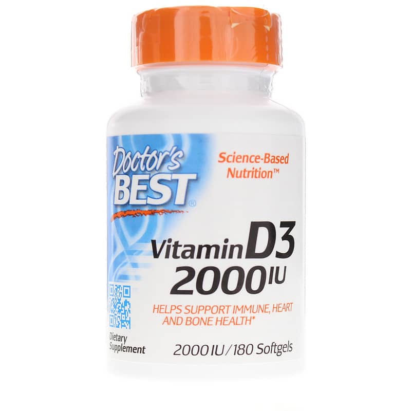 Doctors Best Vitamin D3 2000 IU 180 Softgels