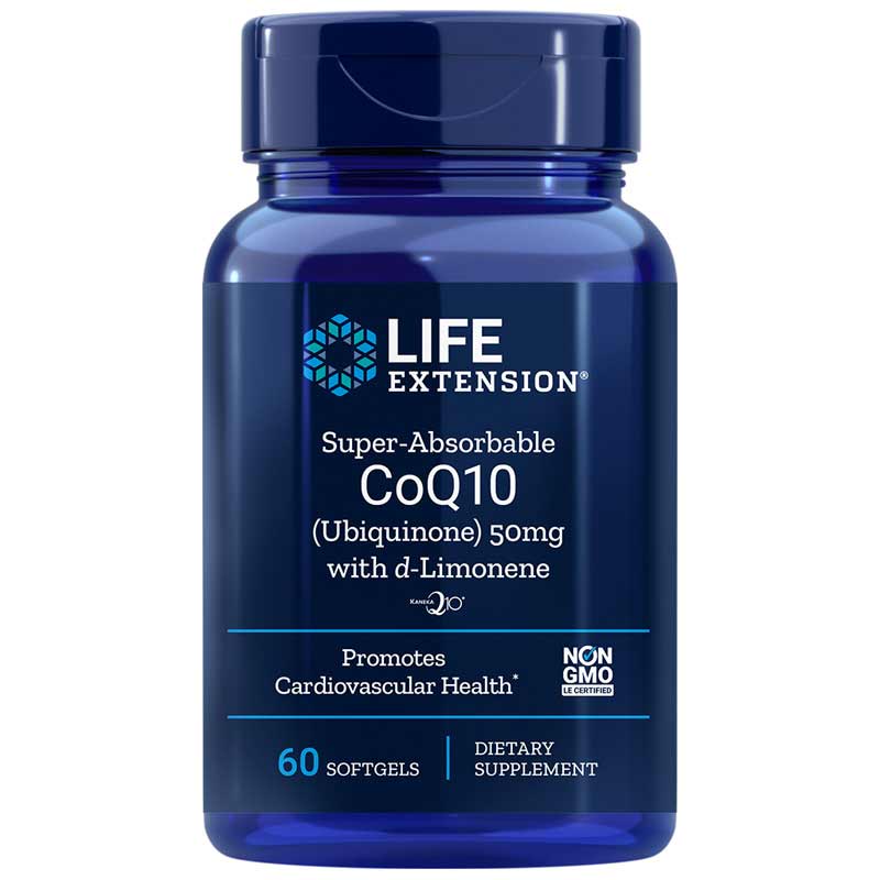 Life Extension Super Absorbable CoQ10 50 Mg with d-Limonene 60 Softgels