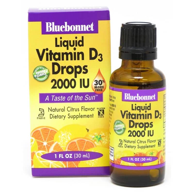 Bluebonnet Liquid Vitamin D3 Drops 2000 IU 1 Oz