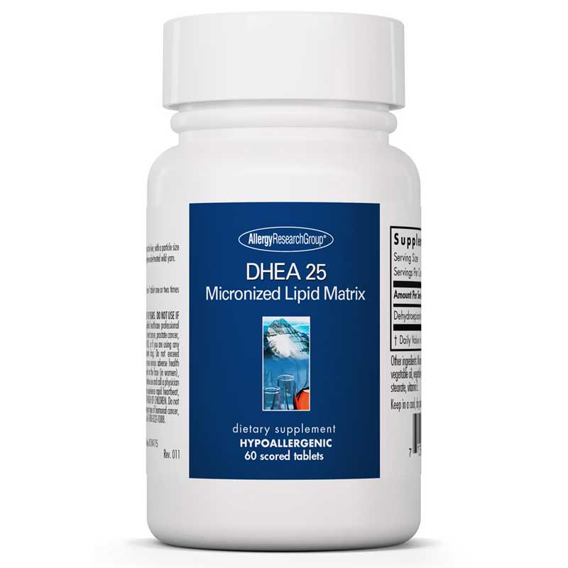 Allergy Research Group Dhea 25 Mg 60 Tablets