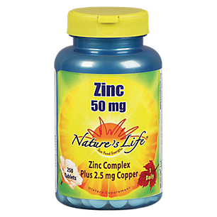 Zinc Complex plus 2.5 MG Copper - 50 MG (250 Tablets)