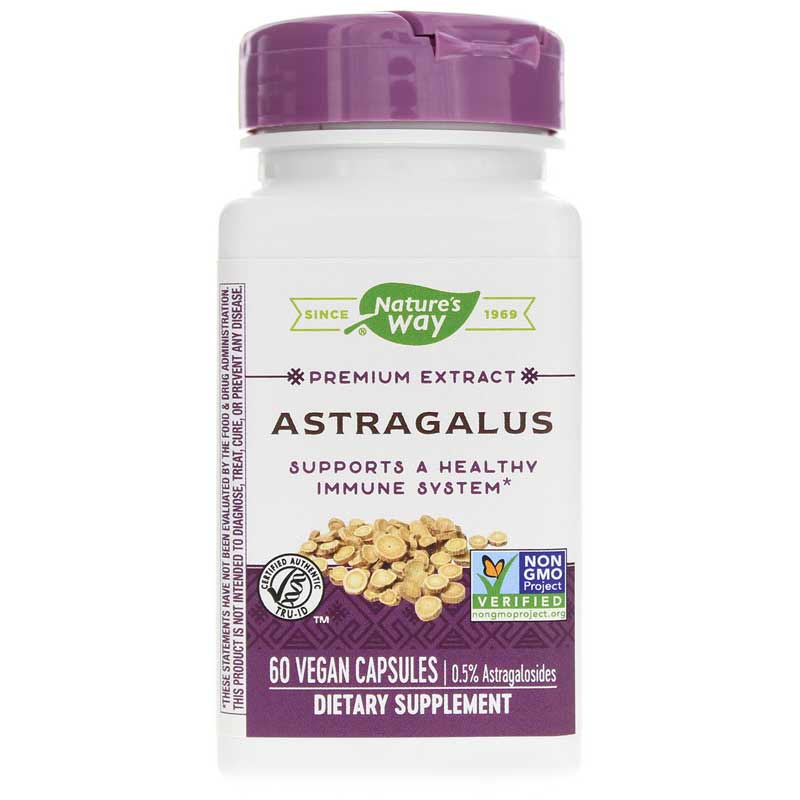 Natures Way Astragalus Premium Extract 60 Vegan Capsules