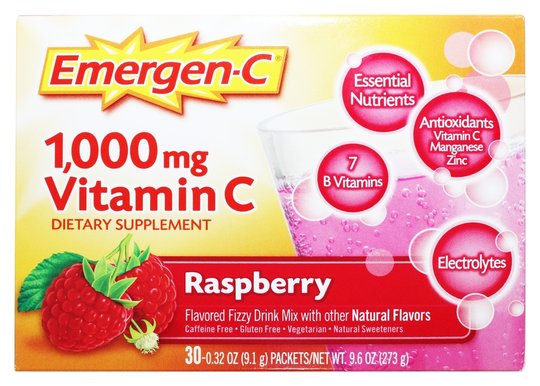 Alacer - Emergen-C Vitamin C Energy Booster Raspberry 1000 mg. - 30 Packet(s)