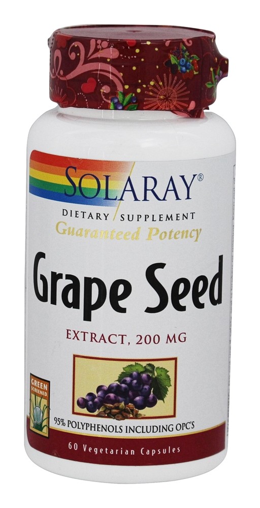Solaray - Grape Seed Extract 200 mg. - 60 Vegetarian Capsules