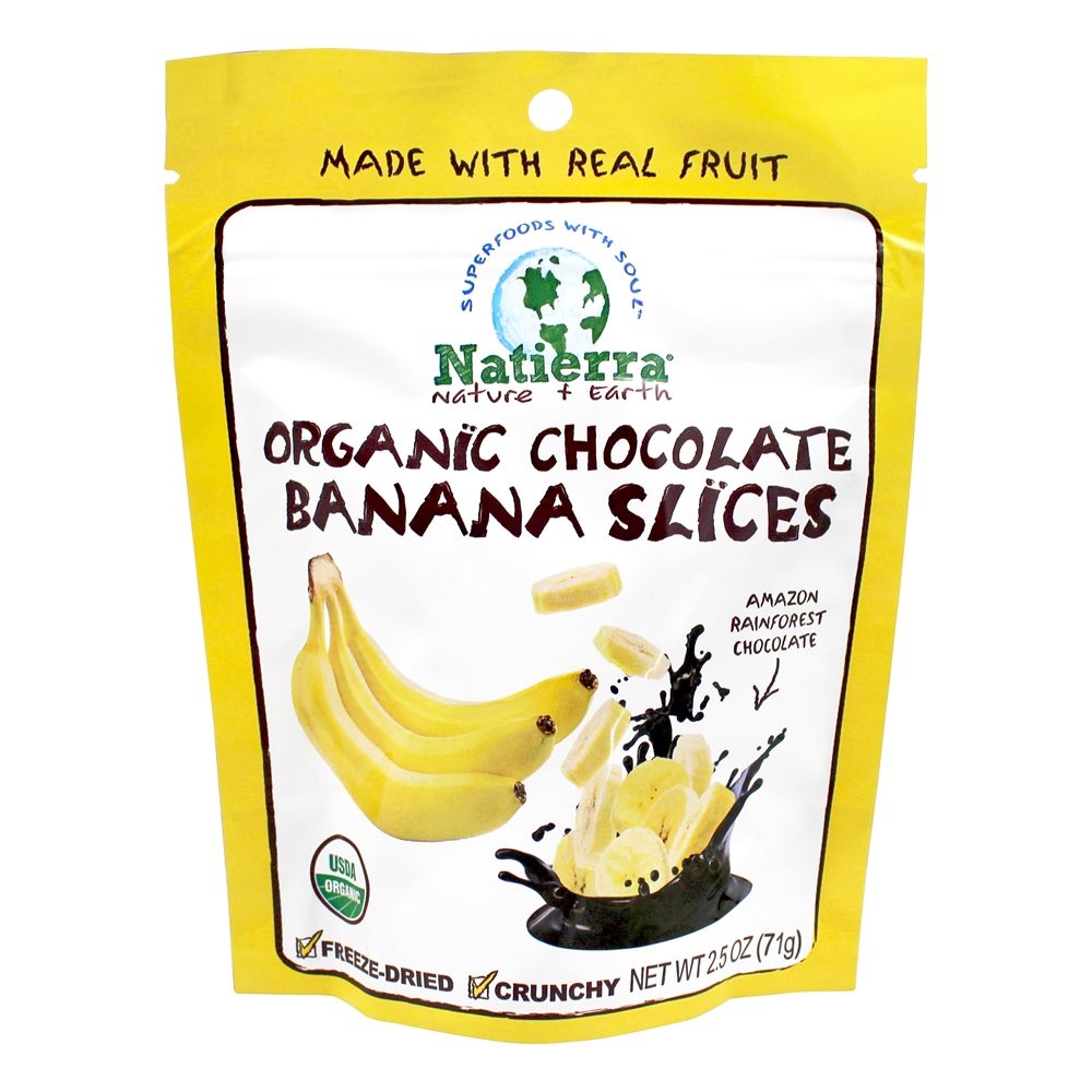 Nature's All Foods - Natierra Organic Freeze Dried Chocolate Covered Banana Slices - 2.5 oz.