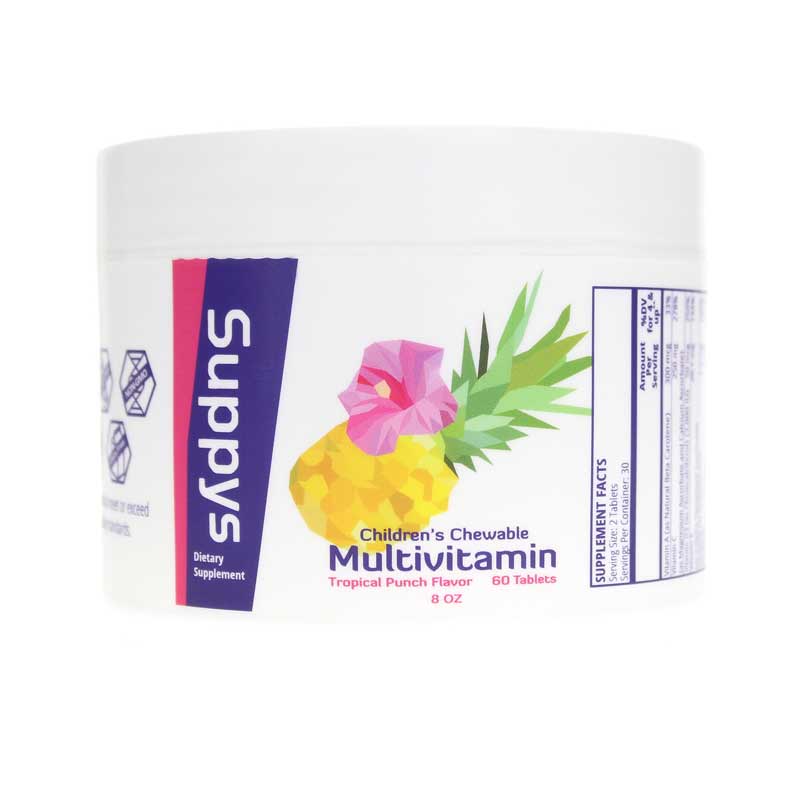 Suppys Children's Chewable Multivitamins Tropical Punch 60 Chewable Tablets