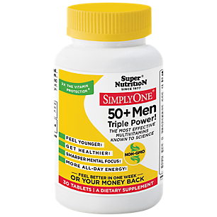 Simply One Triple Power Multivitamin for Men 50+ (30 Tablets)