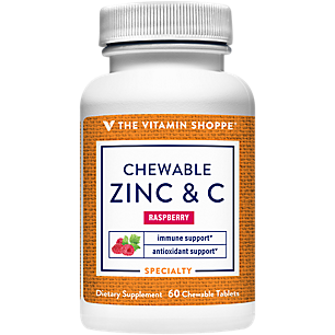 Chewable Zinc with Vitamin C - Immune Support - Raspberry (60 Chewable Tablets)