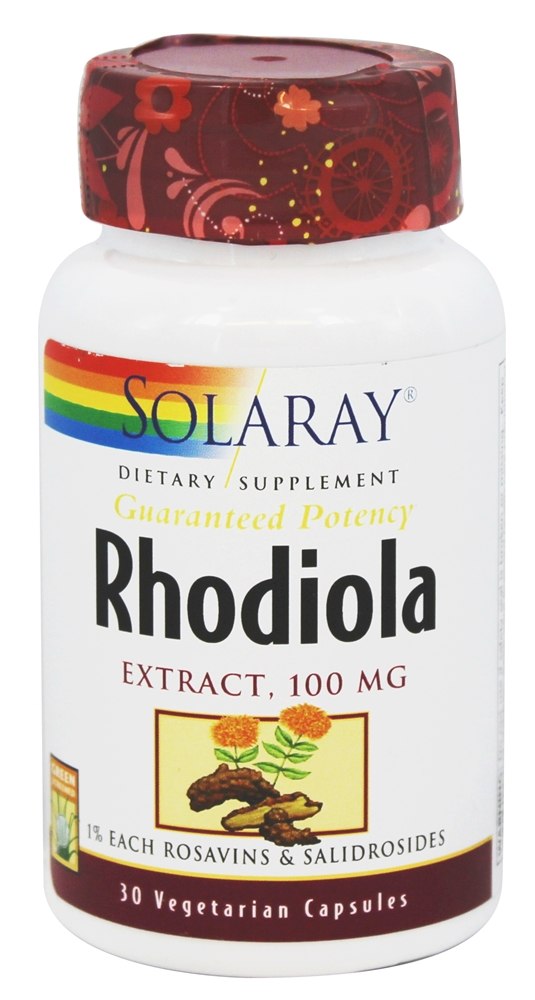 Solaray - Guaranteed Potency Rhodiola Extract 100 mg. - 30 Vegetarian Capsules