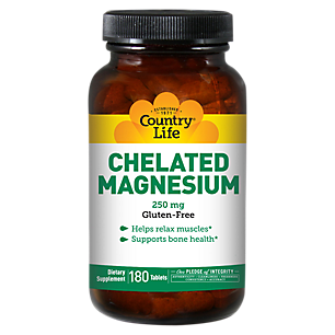 Chelated Magnesium - Supports Bone Health - 250 MG (180 Tablets)
