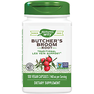 Butcher's Broom Root - Traditional Leg Vein Support - 940 MG (100 Vegan Capsules)