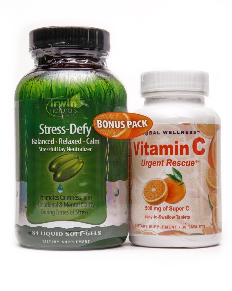 Irwin Naturals - Stress-Defy Vitamin C Bonus Pack - 84ct30ct
