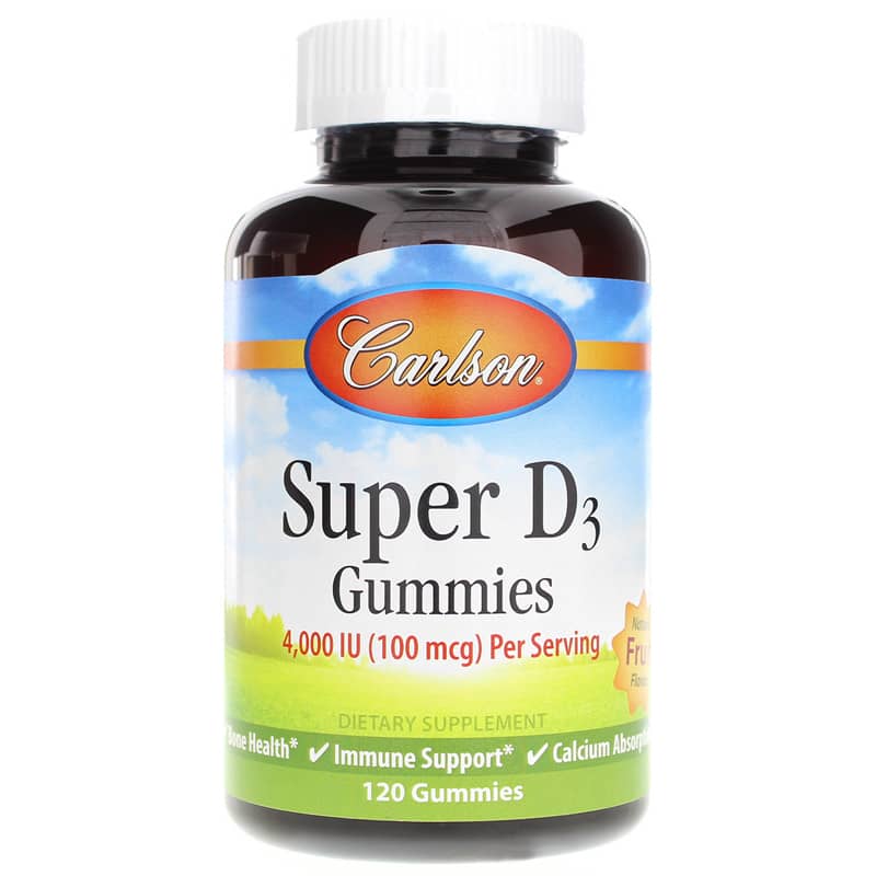 Carlson Labs Super D3 Gummies 4,000 IU 120 Gummies