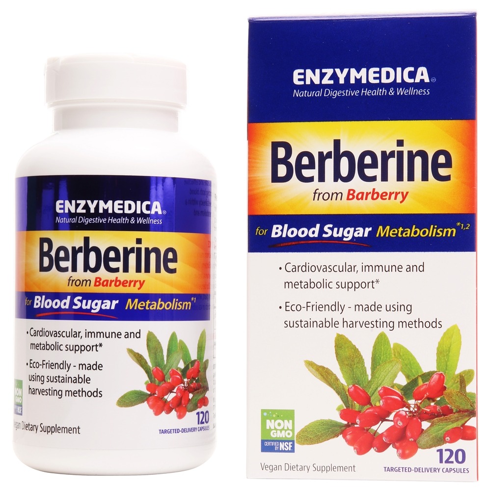 Enzymedica - Berberine Blood Sugar Metabolism - 120 Capsules