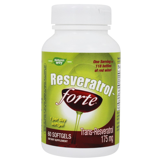 Nature's Way - Resveratrol Forte High Potency 175 mg. - 60 Softgels
