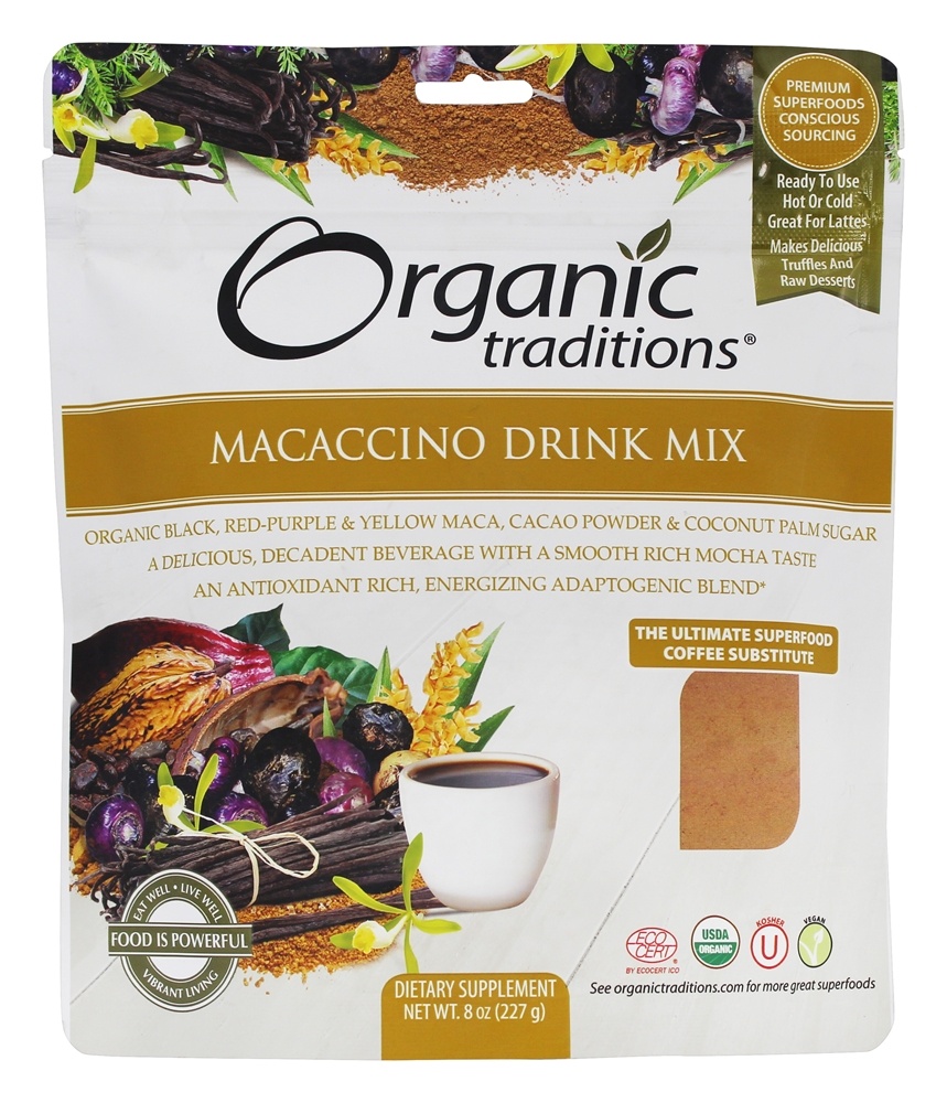 Organic Traditions - Macaccino Drink Mix - 8 oz.