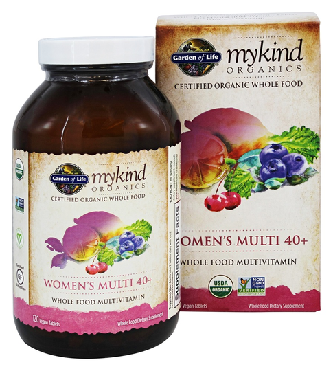 Garden of Life - mykind Organics Women's Multi 40 Whole Food Multivitamin - 120 Vegetarian Tablets