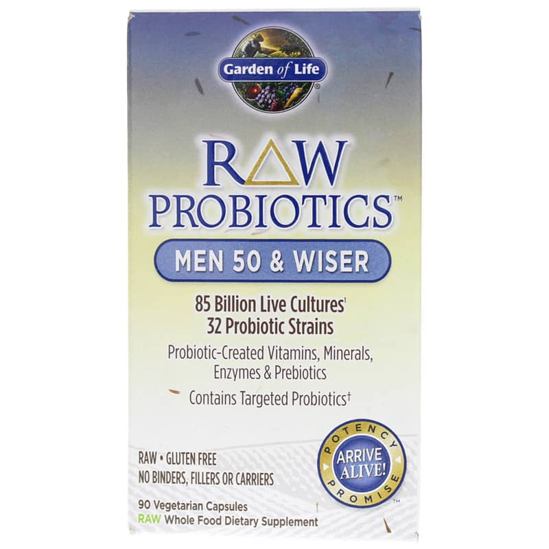 Garden of Life Raw Probiotics Men 50 & Wiser 90 Veg Capsules