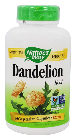 Nature's Way - Dandelion Root 525 mg. - 180 Vegetarian Capsules