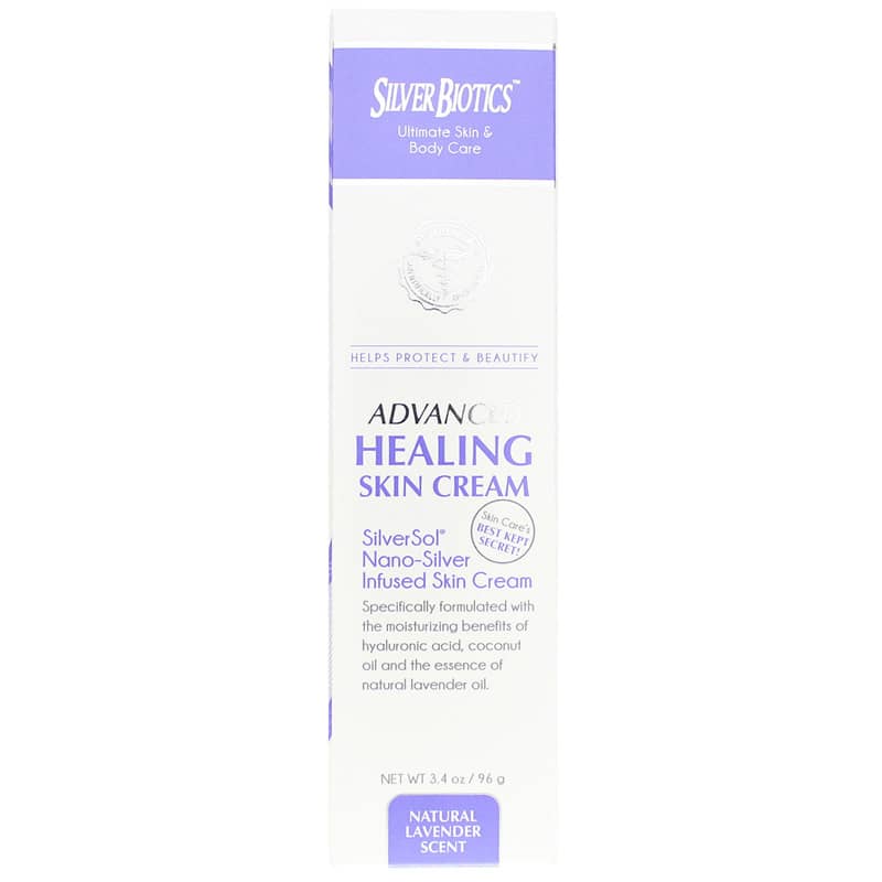 American Bio-Tech Labs Silver Biotics Advanced Healing Skin Cream Lavender 3.4 Oz