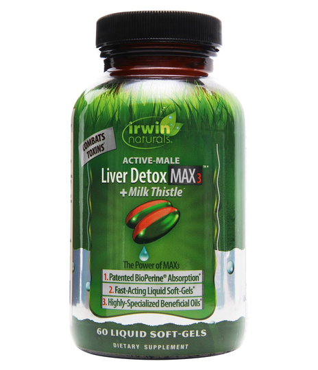 Irwin Naturals - Liver Detox Max3 Milk Thistle - 60 Liquid Softgels