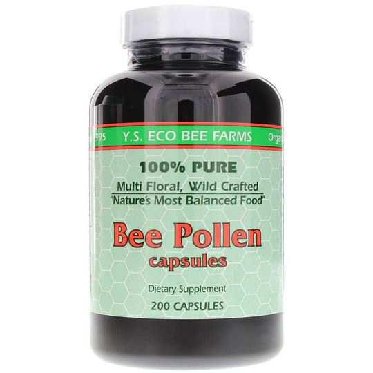YS Organic Bee Farms Bee Pollen Capsules 200 Capsules