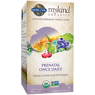 mykind Organics Whole Food Prenatal Multivitamin - Once Daily (90 Vegan Tablets)